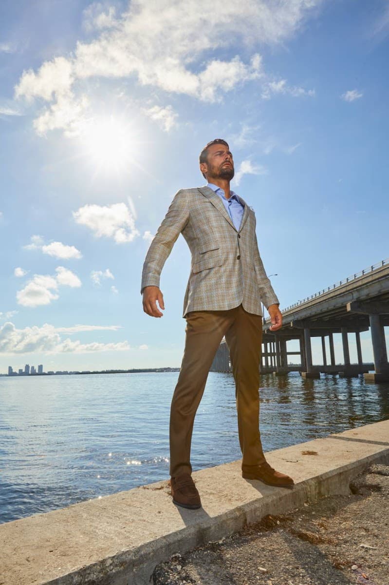 Custom sport coat and blazer tailored by Bespoke By CB in Miami, Brickell showroom, business casual styling