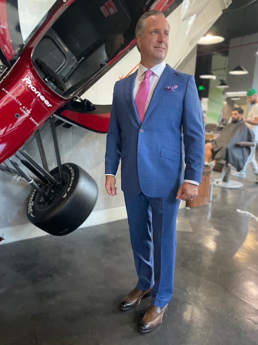 Miami executive wearing a custom tailored business suit by Bespoke By CB