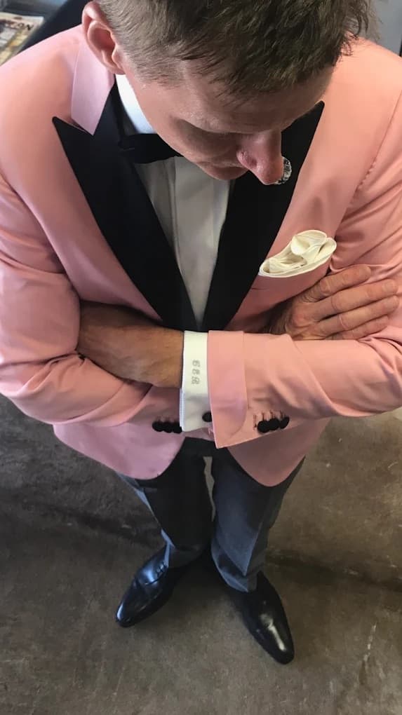 Custom suit fitting for a Miami Lakes professional at Bespoke By CB