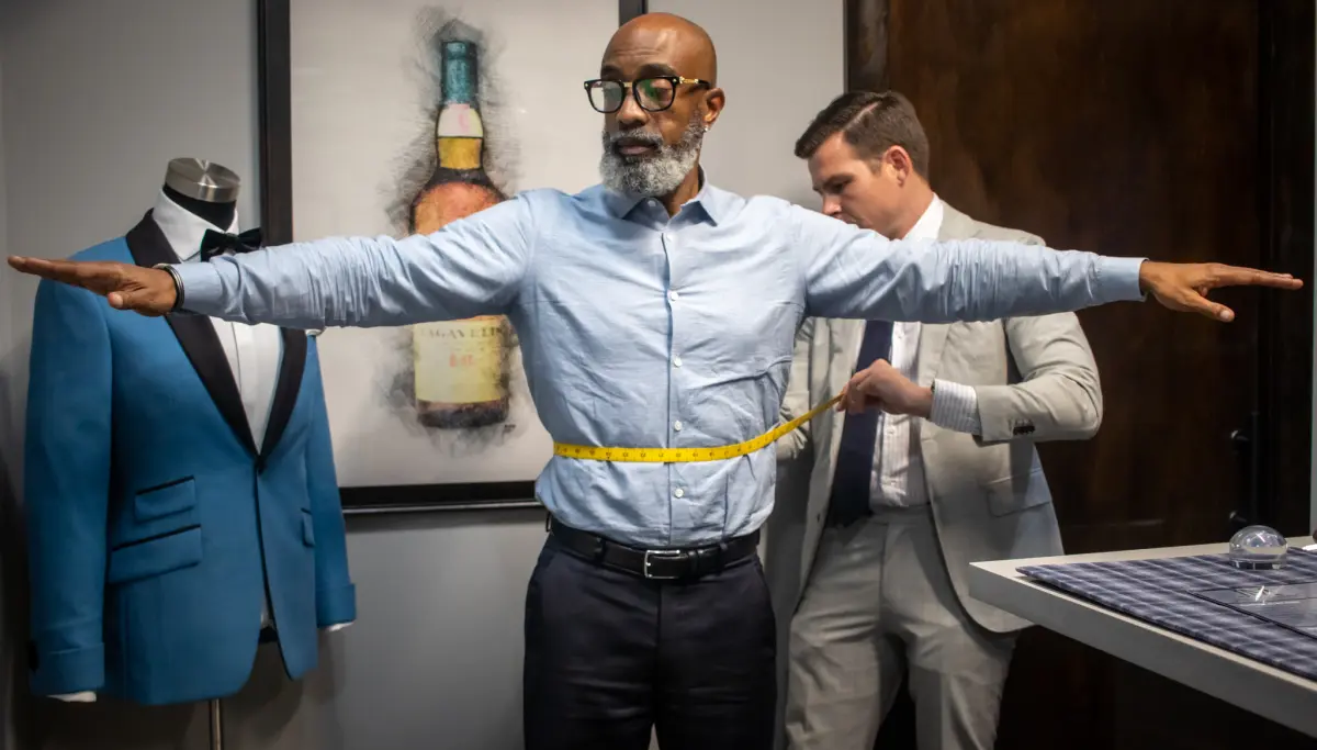 Professional wearing a custom suit from Bespoke By CB South Florida