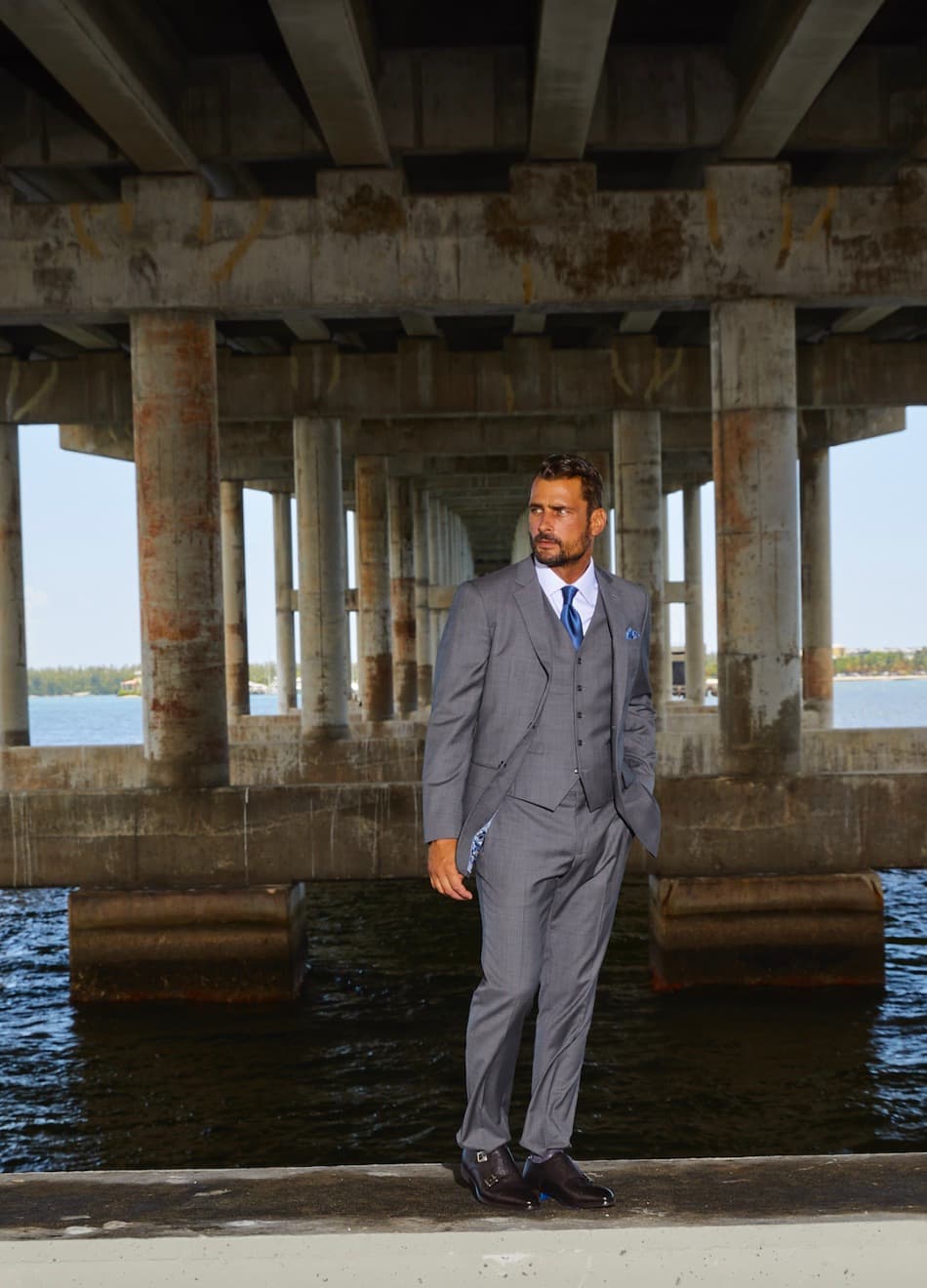 Custom suit fitting and tailoring consultation at Bespoke By CB Miami