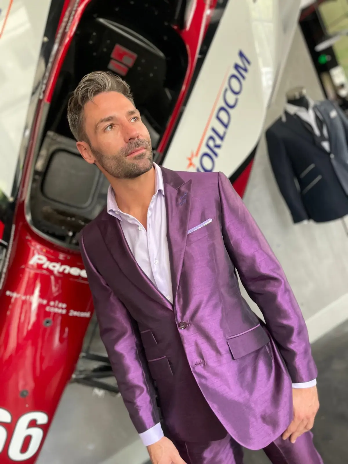 How To Wear A Custom Purple Suit styled with custom menswear by Bespoke By CB Miami