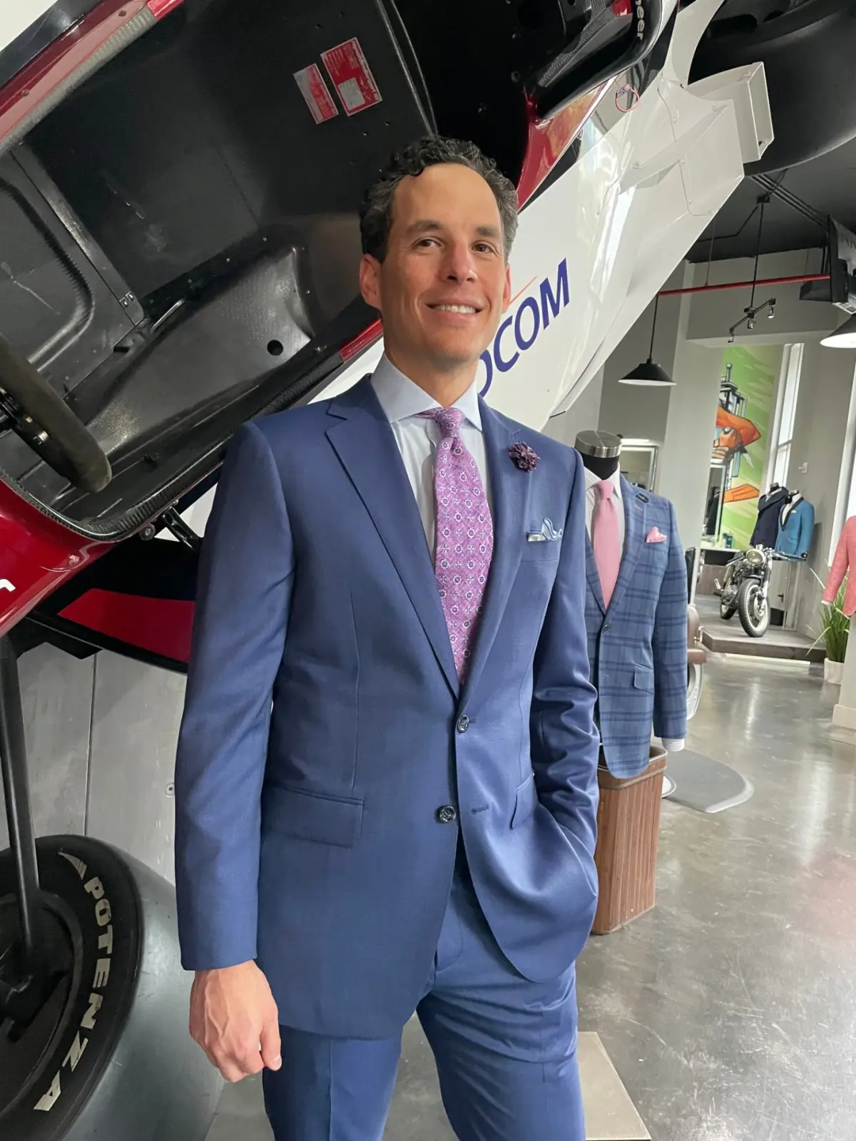 Professional wearing a custom suit from Bespoke By CB Fort Lauderdale