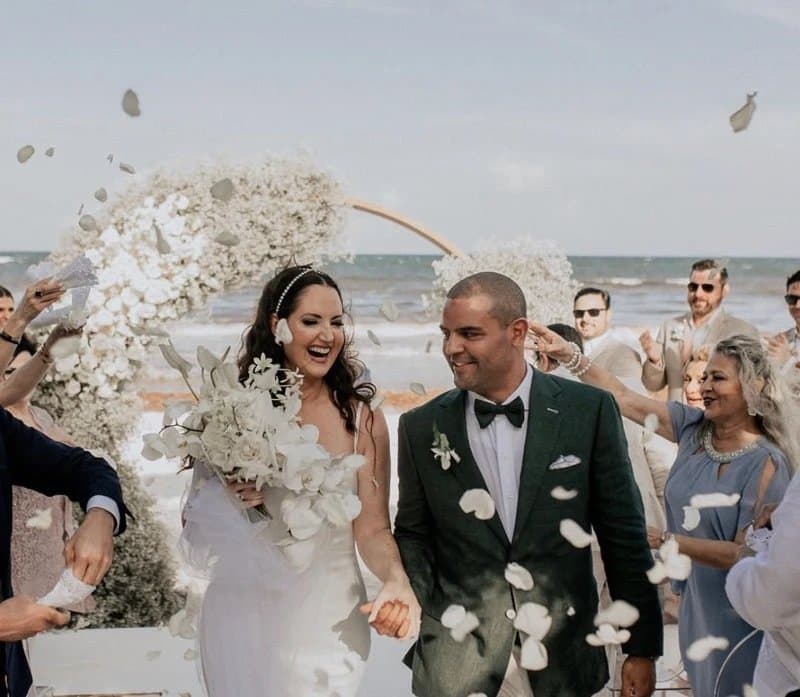 Custom wedding suit green