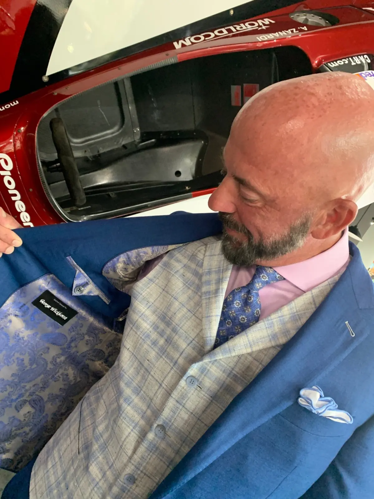 Custom suit fitting and tailoring consultation at Bespoke By CB Miami Lakes