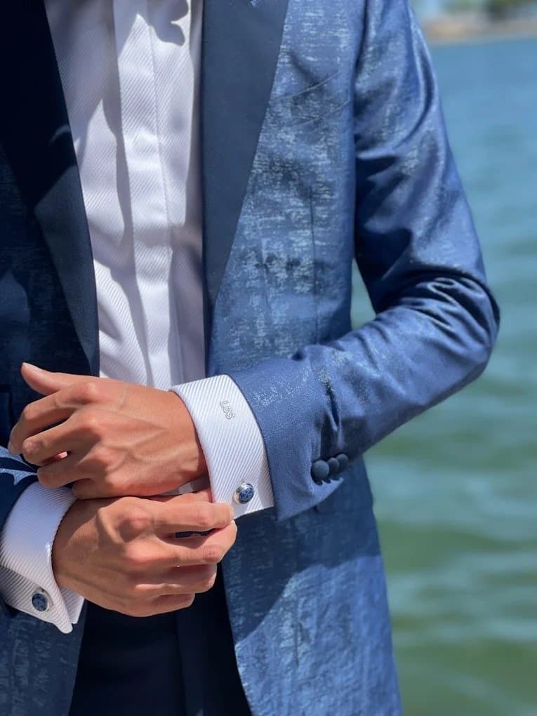 Custom suit fitting and tailoring consultation at Bespoke By CB West Palm Beach
