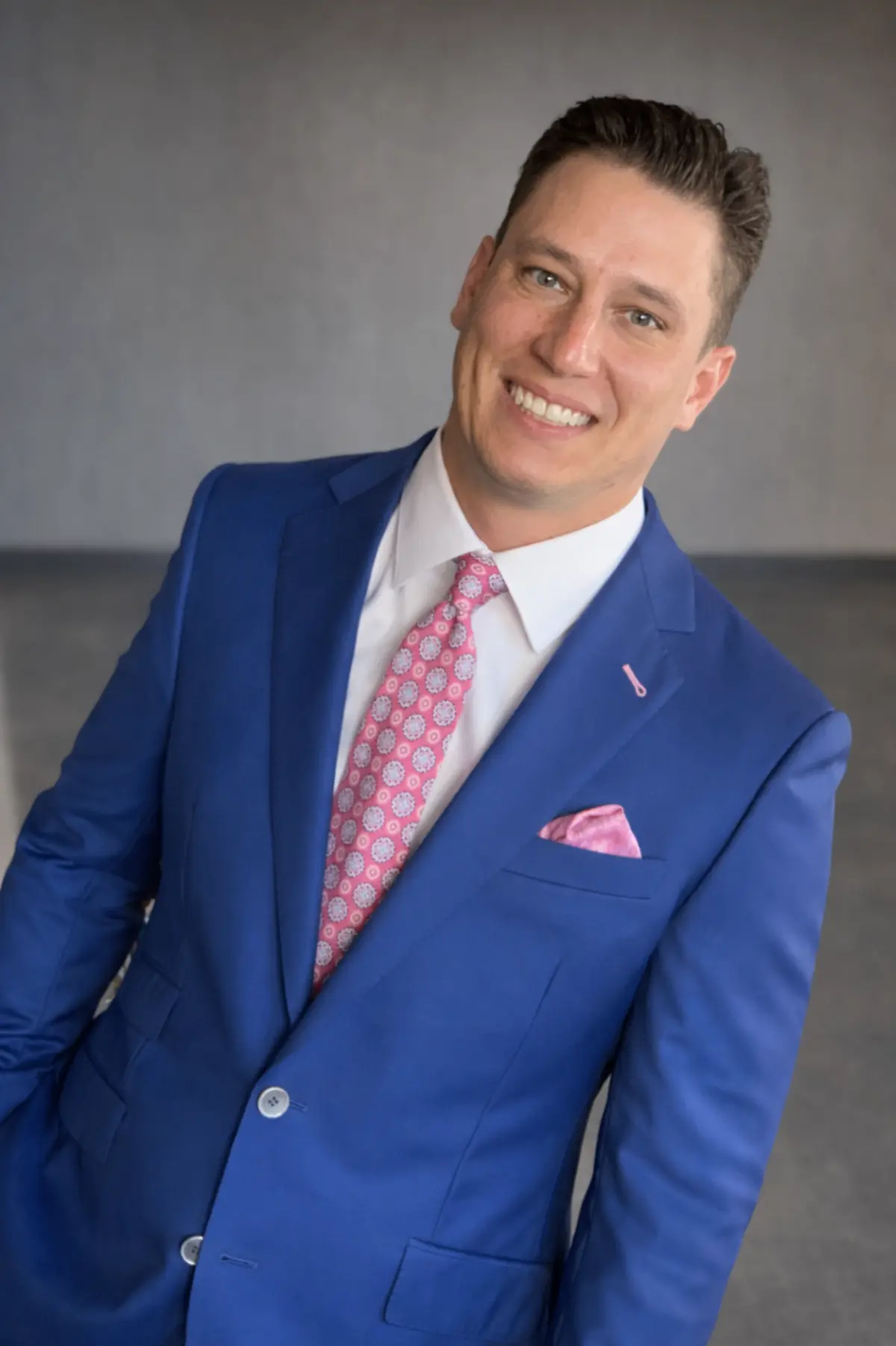 Professional wearing a custom suit from Bespoke By CB Miami