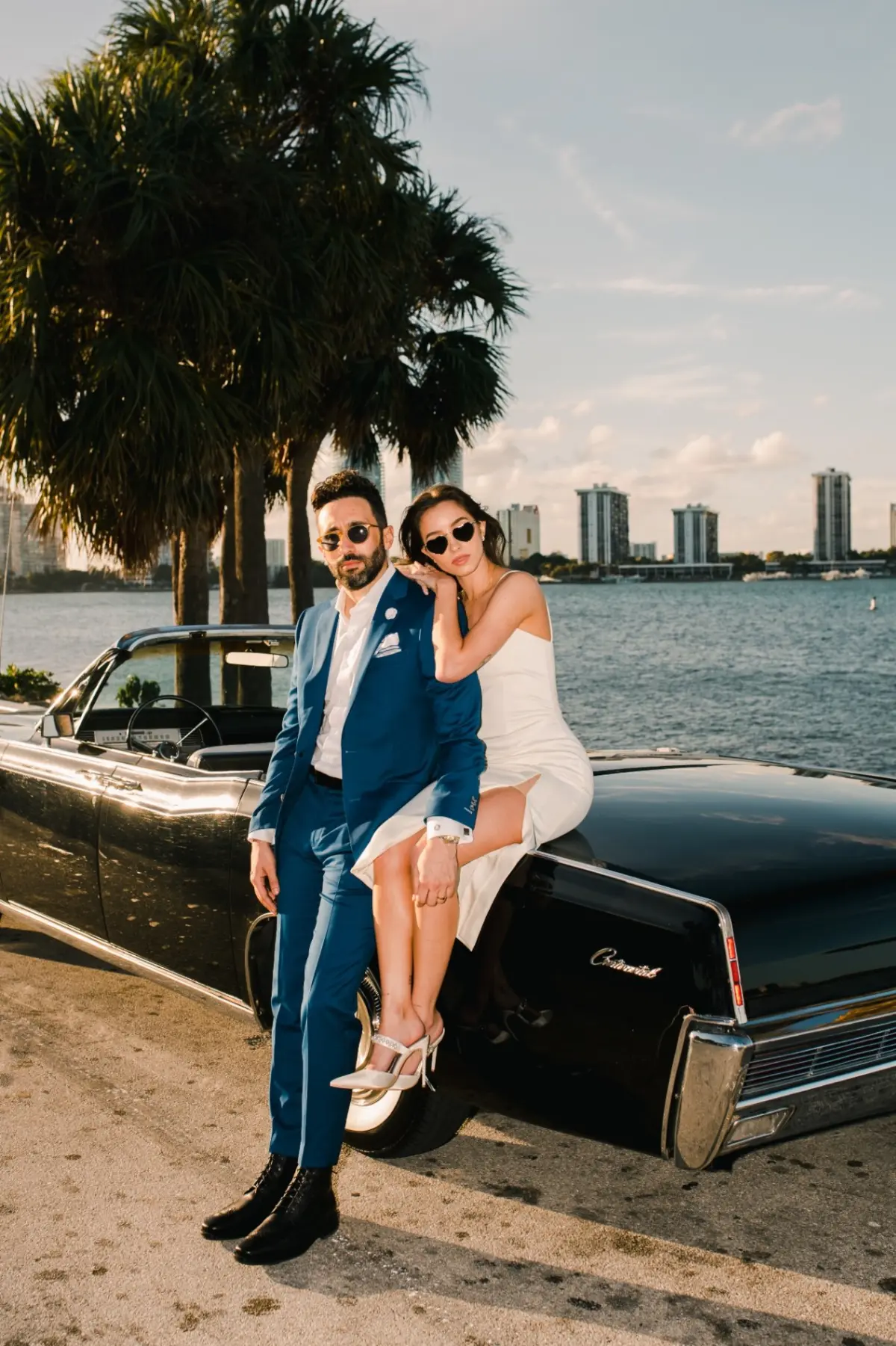 Choosing suit fabrics styled with custom menswear by Bespoke By CB Miami
