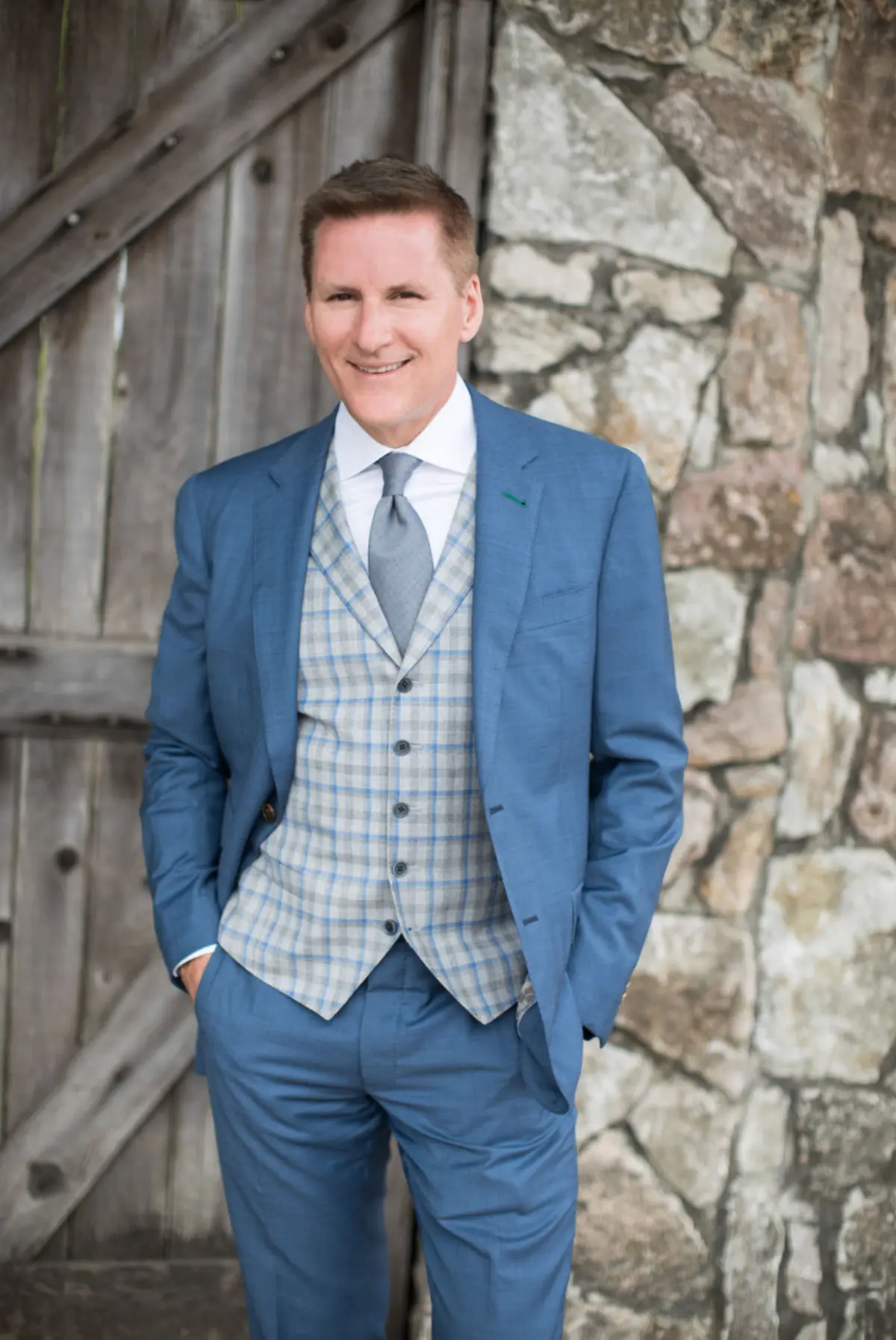 Professional wearing a custom suit from Bespoke By CB Miami