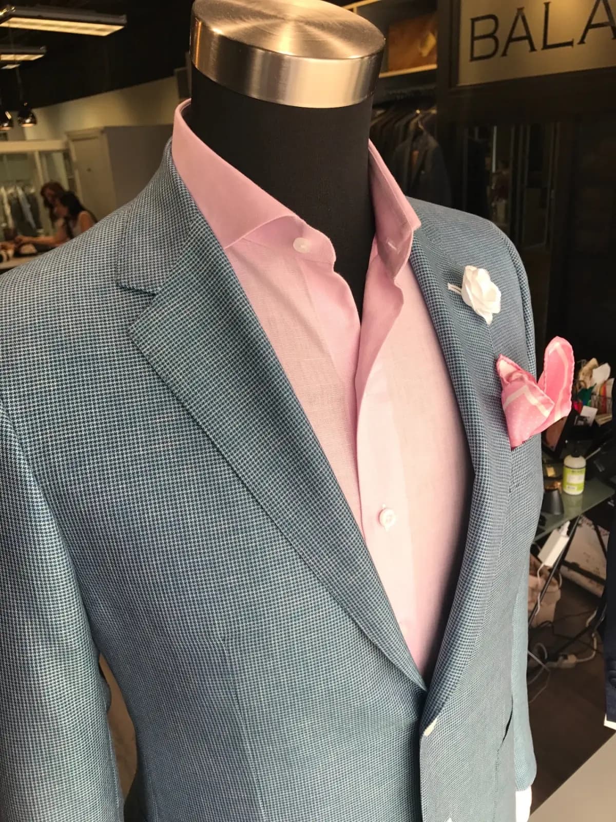Custom dress shirt details tailored by Bespoke By CB Miami