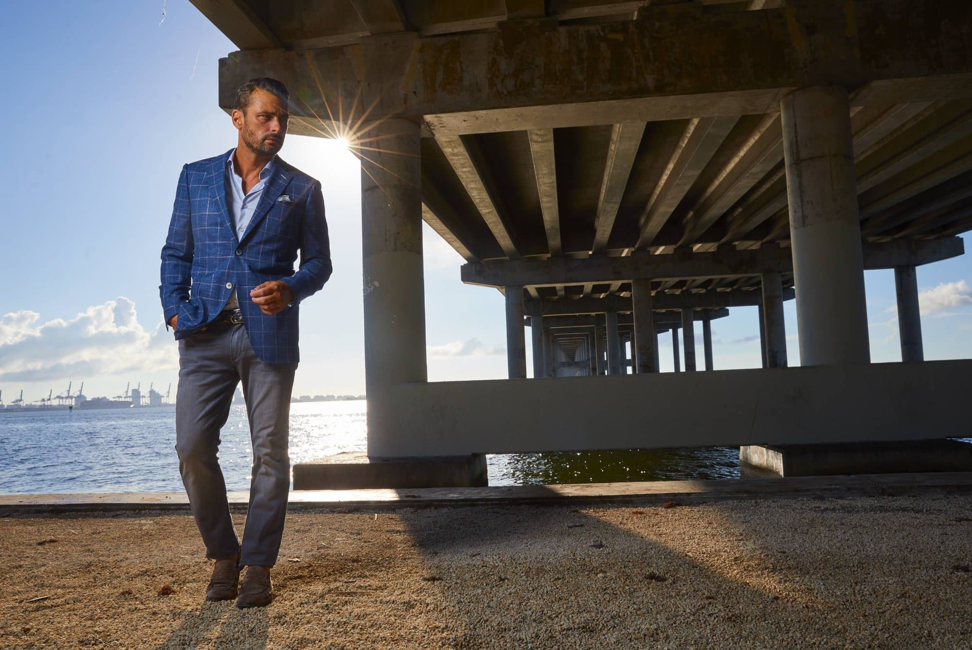 Custom sport jacket style guide showing versatile business casual and casual styling by Bespoke By CB Miami