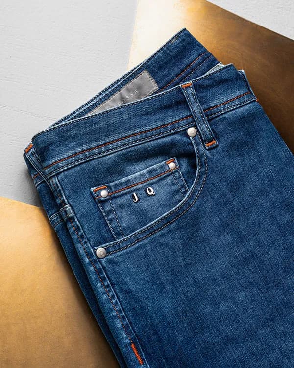 Tramarossa jeans made in Italy with custom initials by Bespoke By CB