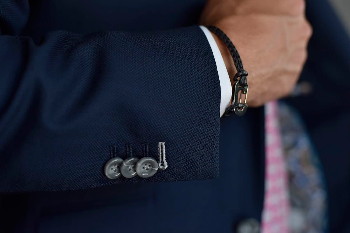 Custom suit fitting and tailoring consultation at Bespoke By CB South Florida