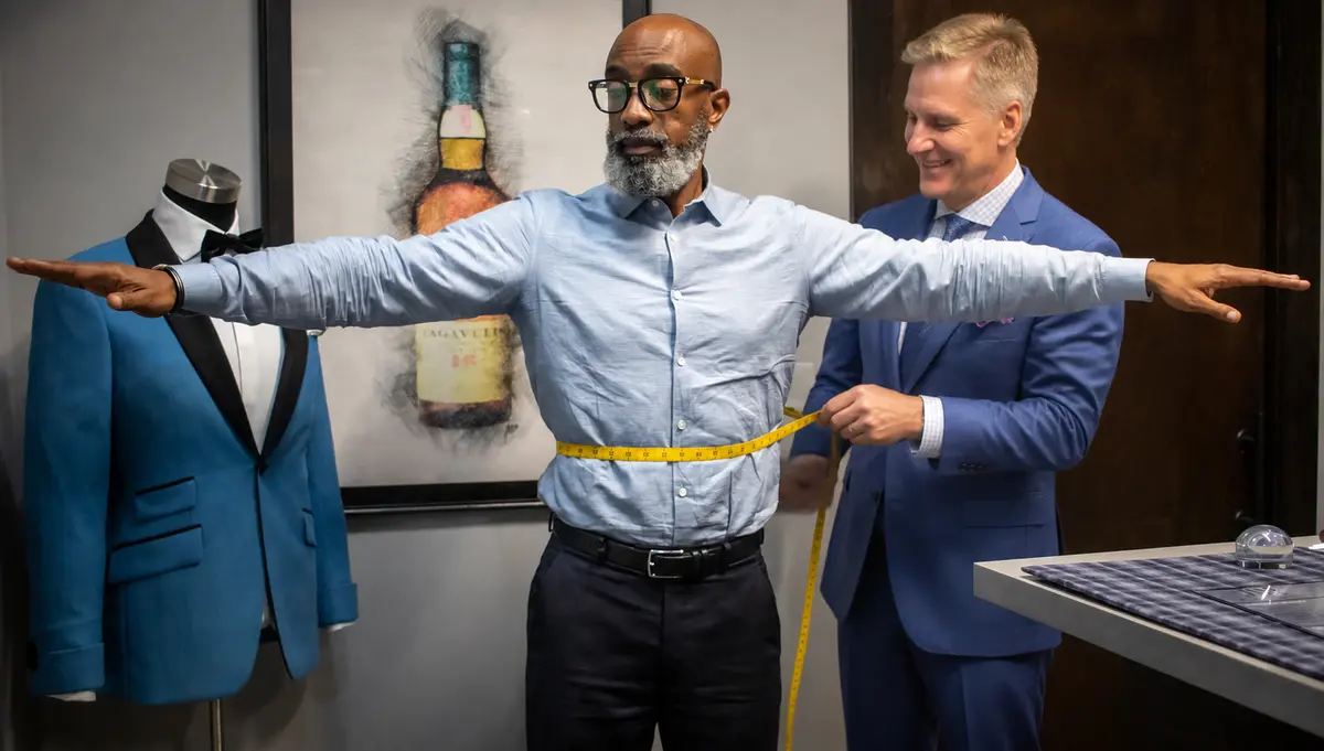 Custom clothing consultation and measurement appointment at Bespoke By CB Miami