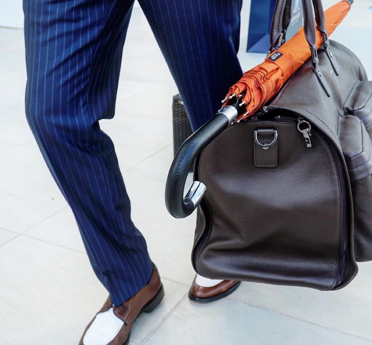 Custom tailored pinstripe pants by Bespoke By CB Miami & Fort Lauderdale
