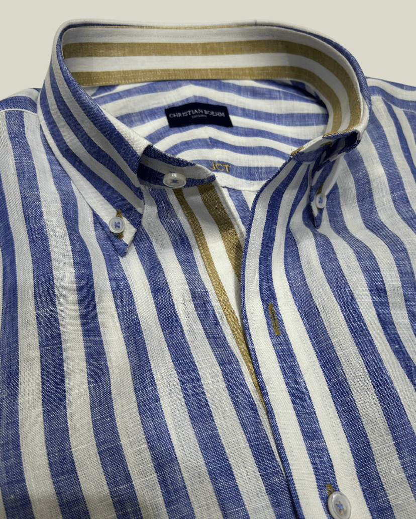 Custom men's dress shirt in Miami by Bespoke By CB — tailored collar and cuff options