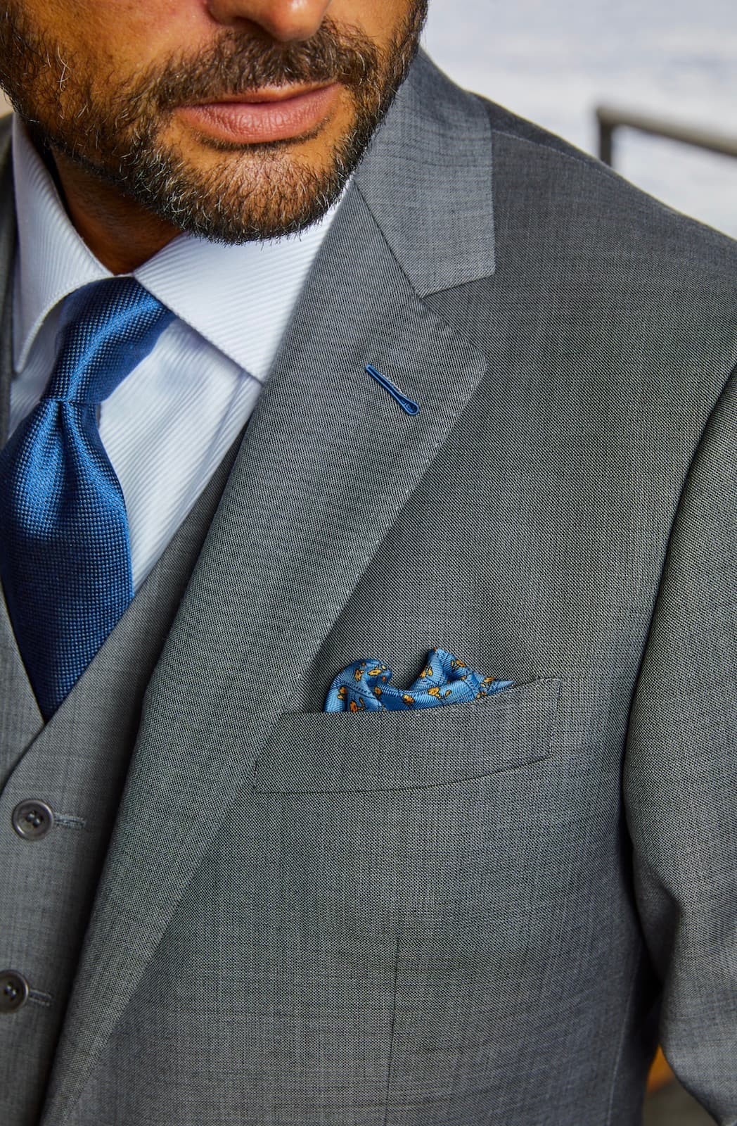 Custom vest and three-piece suit by Bespoke By CB Miami