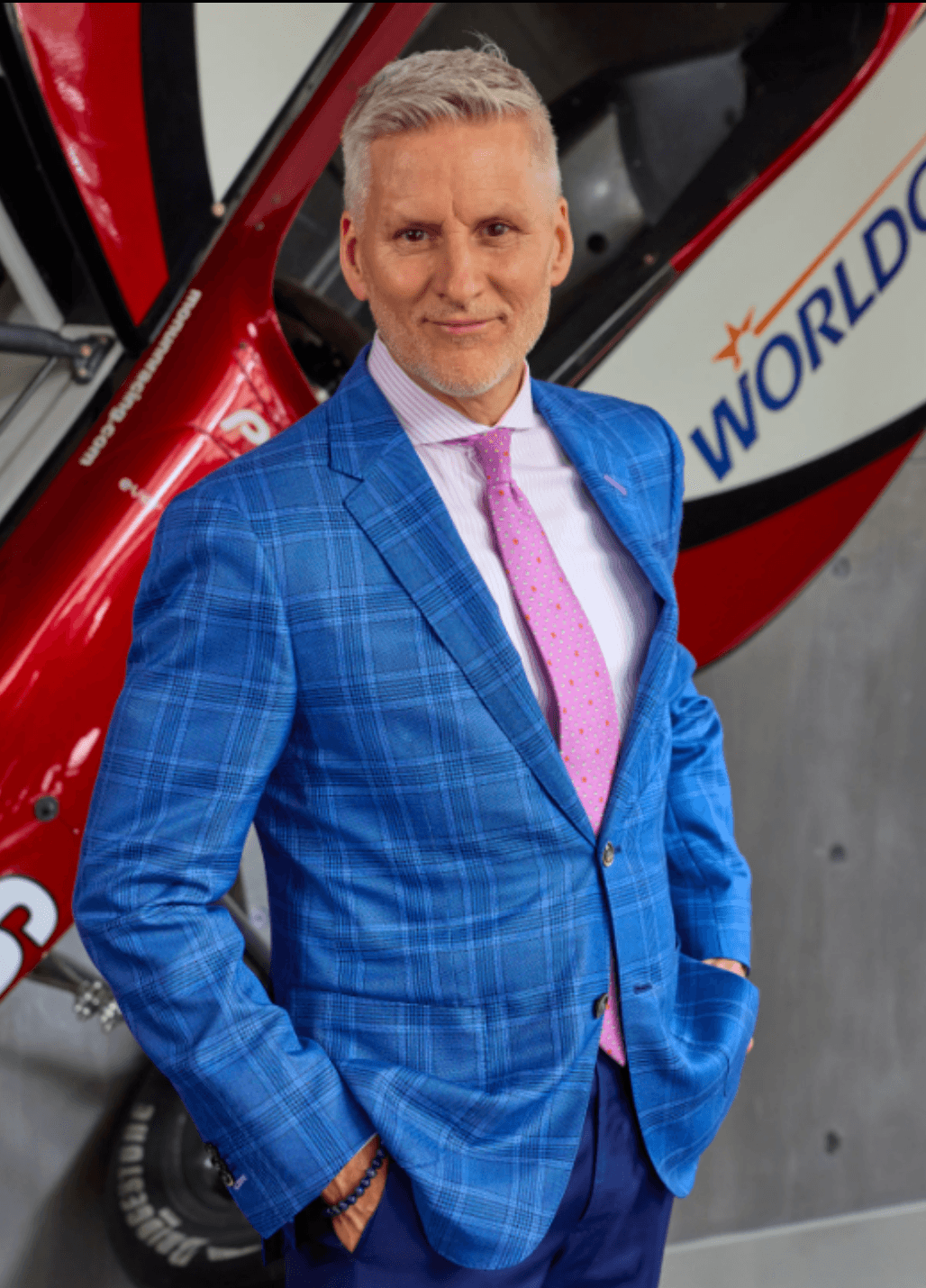 Christian Boehm, master clothier and founder of Bespoke by CB, wearing a custom suit