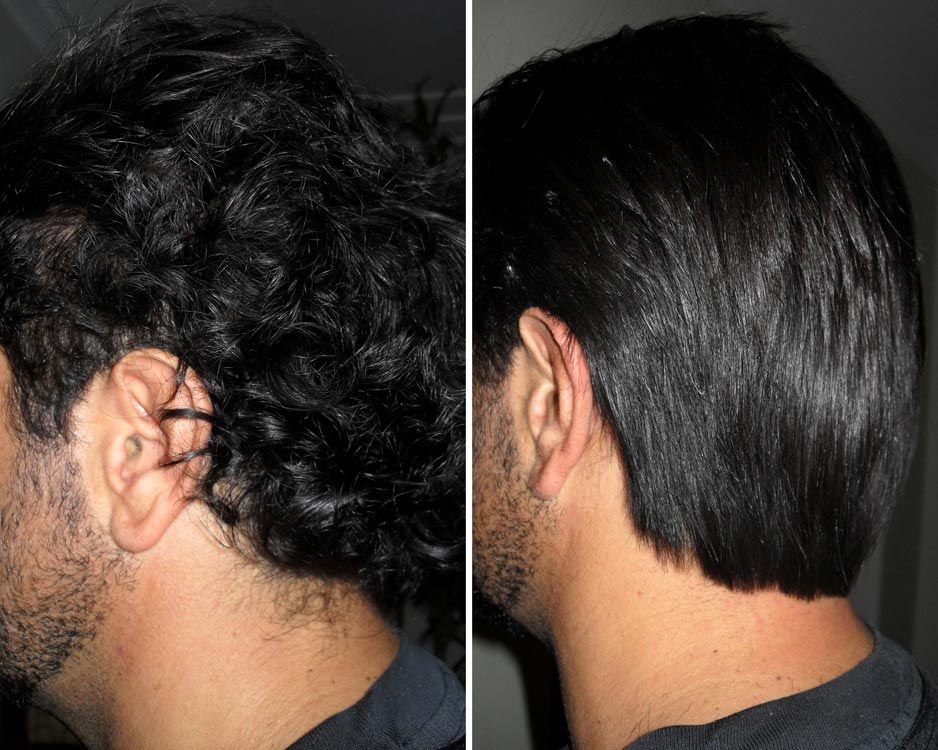 keratin hair treatment before and after